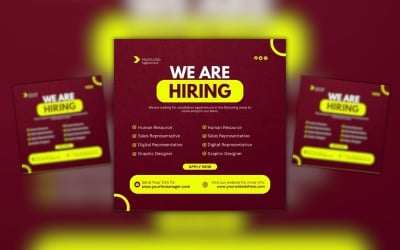 Modello di progettazione per l&amp;#39;assunzione di Canva per il reclutamento