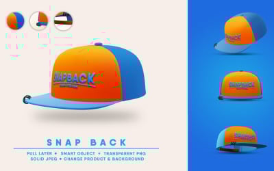 Мокап Snap Back I легко редактируемый