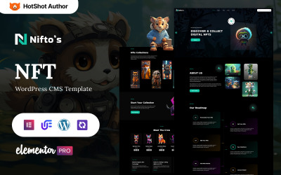Nifto&amp;#39;s – NFT Artistry and Digital Creations WordPress Elementor téma