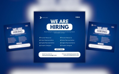 Процесс рекрутинга Шаблон дизайна найма Canva