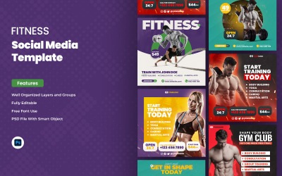 Fitness - szablon mediów społecznościowych