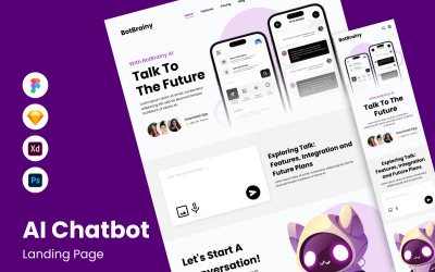 BotBrainy - Página inicial do AI Chatbot V1