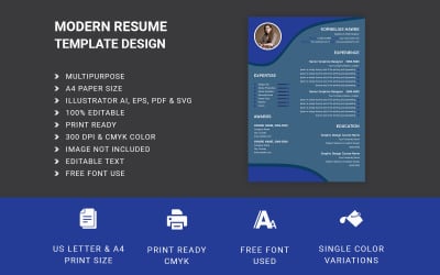 Cutting-Edge Modern Free Resume Template – Elevate Your Career Journey
