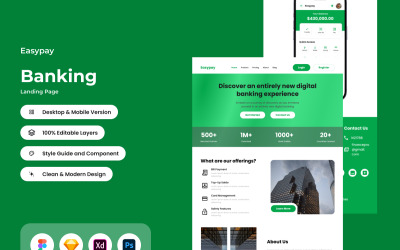 Easypay – Banki nyitóoldal V1