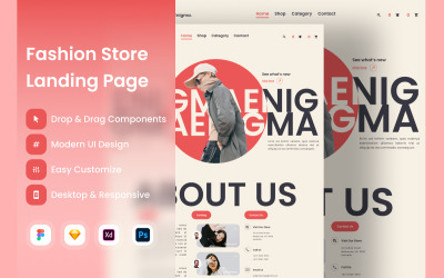 Enigma - Целевая страница магазина модной одежды V1