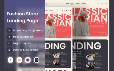 Enigma - Page de destination du magasin de mode V2