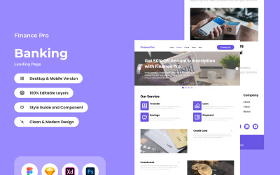 Finance Pro - Página de inicio bancaria V2