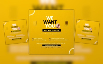 Freier Stellenplatz Canva Hiring Design Template Post