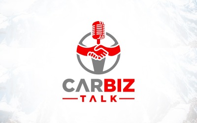 Logotipo del podcast de charla sobre negocios de automóviles automotrices