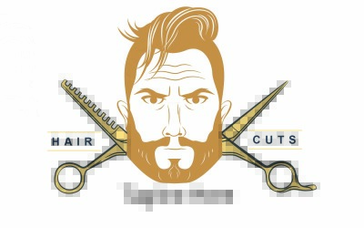 Plantillas de logotipos de cortes de cabello para hombres