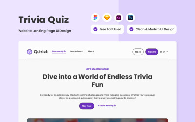 Quizlet — strona docelowa quizu ciekawostek V3