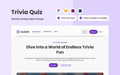 Quizlet – Úvodní stránka kvízu Trivia V3