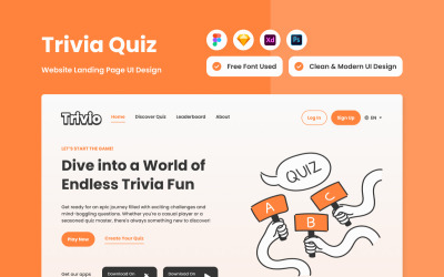 Trivio - Trivia Quiz-bestemmingspagina V2