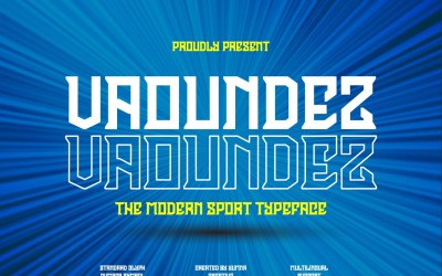 Vaoundez - сучасний спортивний шрифт
