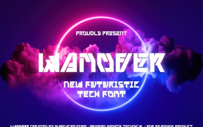 Wanover - Futuristické Techno Font