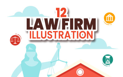 12 Illustratie van advocatenkantoren