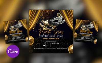 Mardi Gras-Event-Design-Vorlage