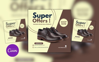 Modèle de conception de vente de super offres de chaussures