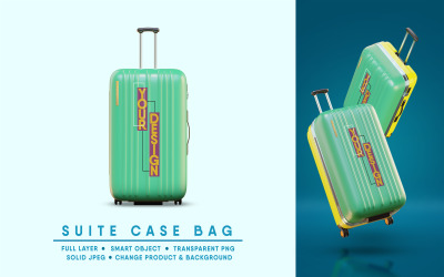 Suite Case Bag Mockup I Easy Editable