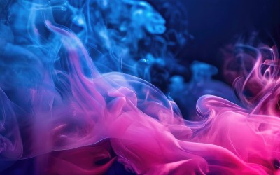 Design de fundo de papel de parede de fumaça gradiente de cor azul escuro e rosa v2