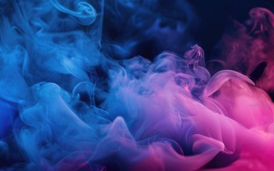 Donkerblauw en roze kleurverloop rook behang achtergrondontwerp v18