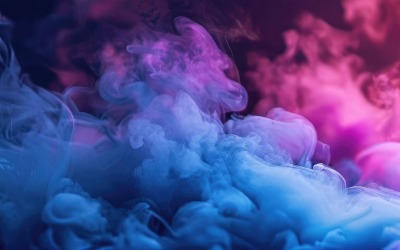 Donkerblauw en roze kleurverloop rookbehang achtergrondontwerp v13