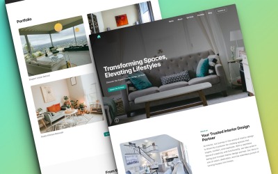 Luxe - modelo de página de destino HTML para serviços de design de interiores