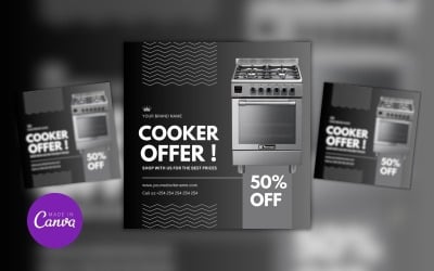 Modèle de conception de vente d&amp;#39;offre de cuisinière