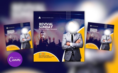 Modello di progettazione domenicale per il risveglio della chiesa Post su Instagram