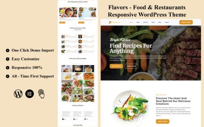 Saveurs - Thème WordPress adaptatif pour l&amp;#39;alimentation et les restaurants
