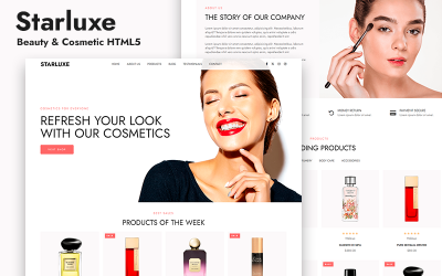 Starluxe – vstupní stránka HTML5 pro krásu a kosmetiku