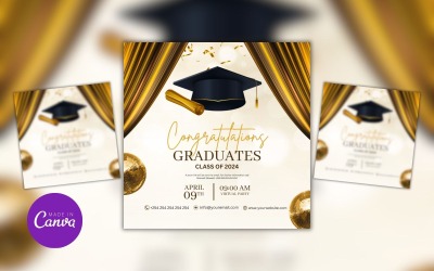 Szablon projektu karty gratulacyjnej ukończenia studiów