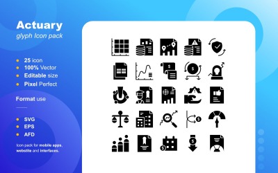 Actuary - glyph icon sets