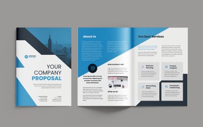 Brožura obchodního návrhu a šablona návrhu společnosti