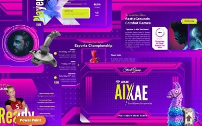 Aixae - 体育游戏PowerPoint模板