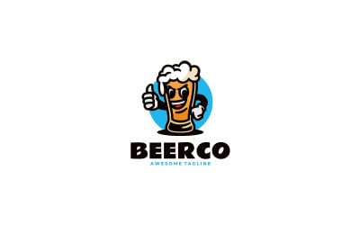 Bier-Maskottchen-Cartoon-Logo 1