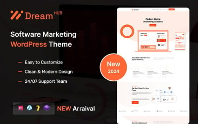 DreamHub – Thème WordPress pour le marketing de logiciels