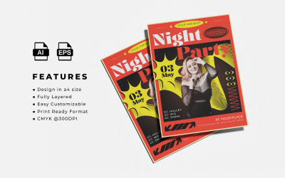 Modèle de Flyer de fête de nuit 14