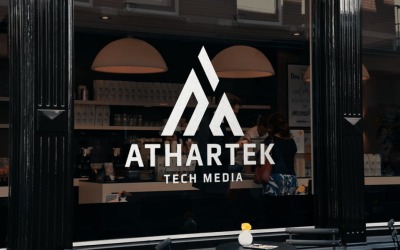 Шаблон логотипа Athartek Letter A