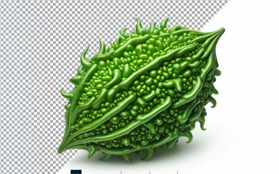 Bitterer Kürbis, frisches Gemüse, transparenter Hintergrund 01