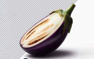 Brinjal Fresh Vegetable Transparent bakgrund 01