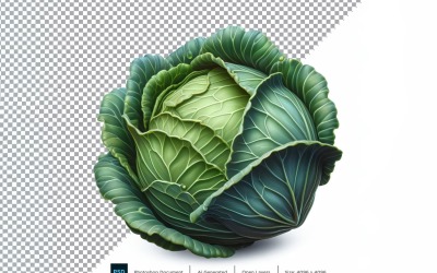 Kohl frisches Gemüse Transparenter Hintergrund 02