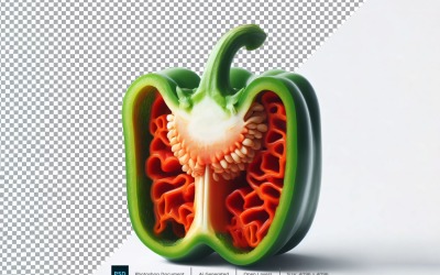 Capsicum Fresh Vegetable Transparent background 03