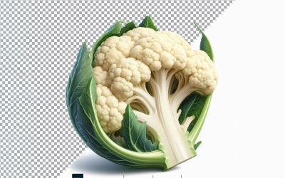 Cauliflower Fresh Vegetable Transparent background 02