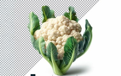 Blumenkohl, frisches Gemüse, transparenter Hintergrund 04