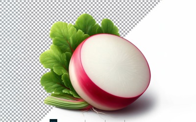Rädisa färska grönsaker Transparent bakgrund 02