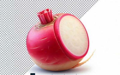 Rädisa färska grönsaker Transparent bakgrund 03