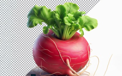 Rzodkiew świeże warzywa przezroczyste tło 09
