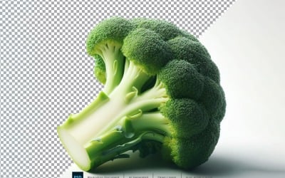 Brokkoli friss zöldség átlátszó háttér 02