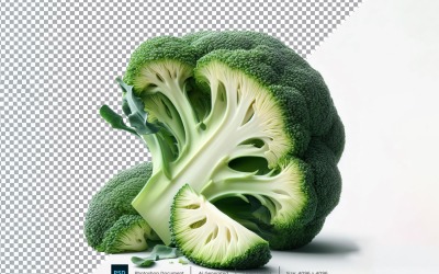 Brokkoli friss zöldség átlátszó háttér 04